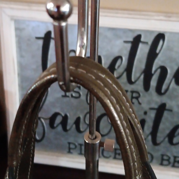 COACH VINTAGE DARK OLIVE PATENT LEATHER SHOULDERBAG - Picture 3 of 15